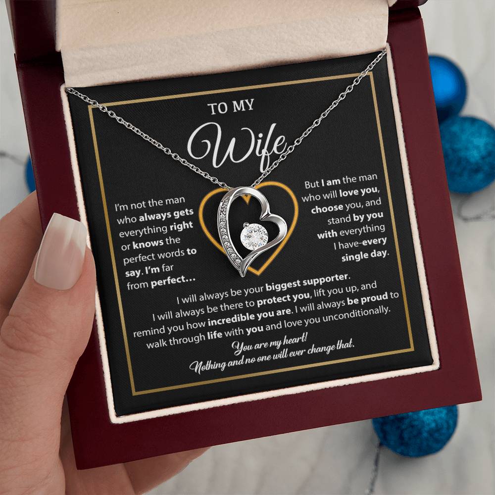To My Wife Necklace, Gift For Wife, Anniversary Gift For Wife, Necklace For Wife 29_1_Black