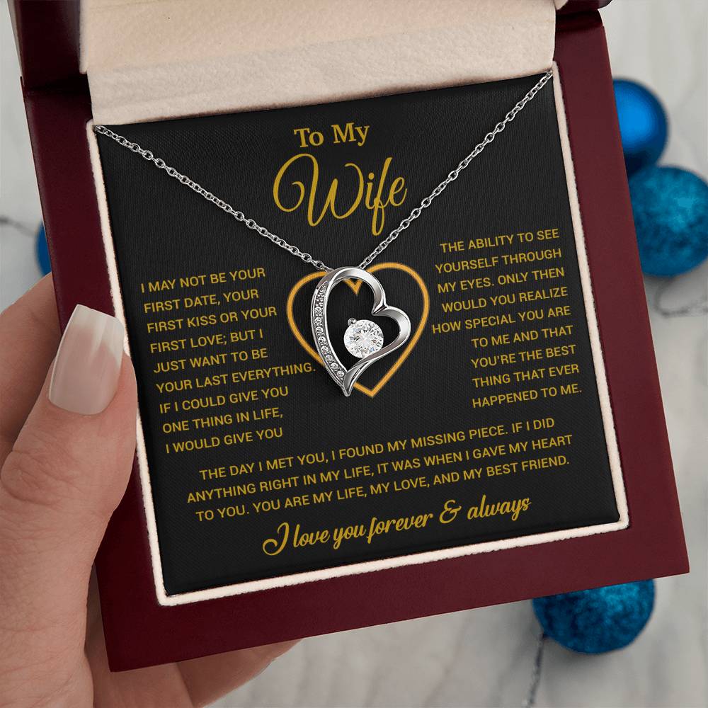 To My Wife Necklace, Christmas Gifts For Women, Anniversary Gift For Wife 29_12_Gold