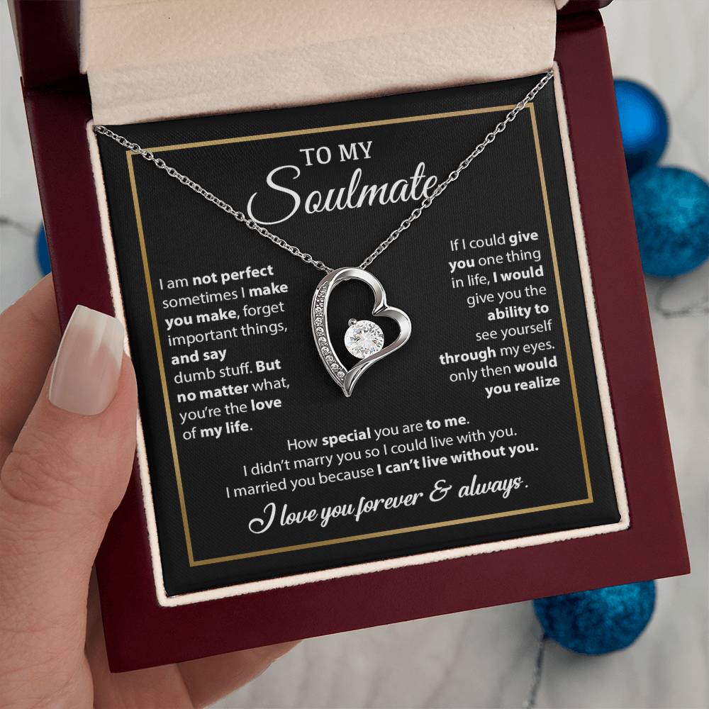 To My Soulmate Necklace, Gift For Wife From Husband, Valentines Gift For Wife 8_2_Black