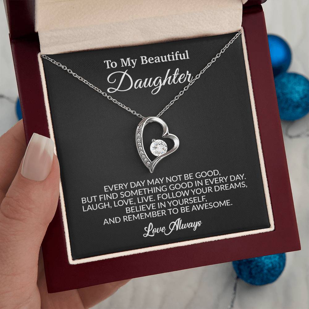 To My Daughter Necklace, Gift for Daughter from Dad, Father Daughter Necklace