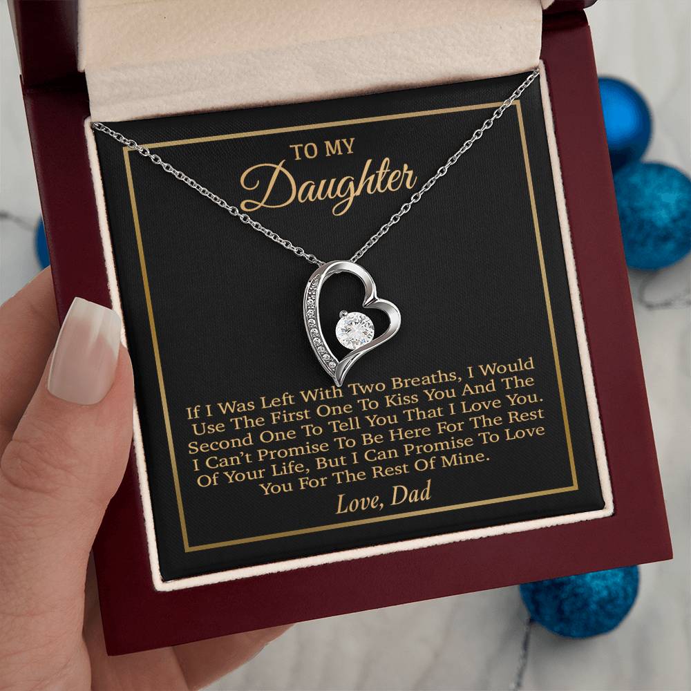 To My Daughter Necklace, Gift for Daughter from Dad, Father Daughter Necklace 31_3_Gold