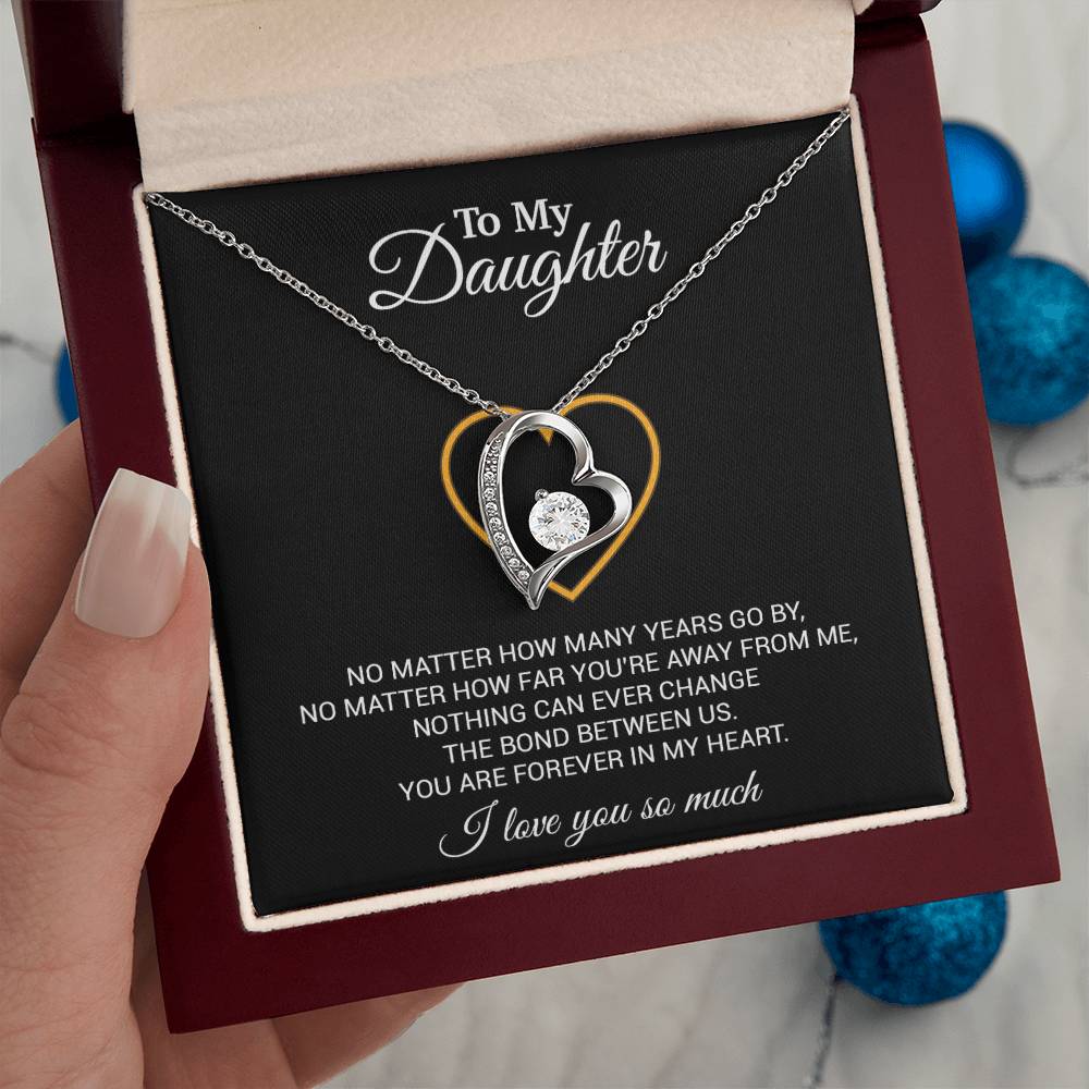 To My Daughter Necklace, Gift For Daughter From Dad, Daughter Father Necklace 12_7_Black