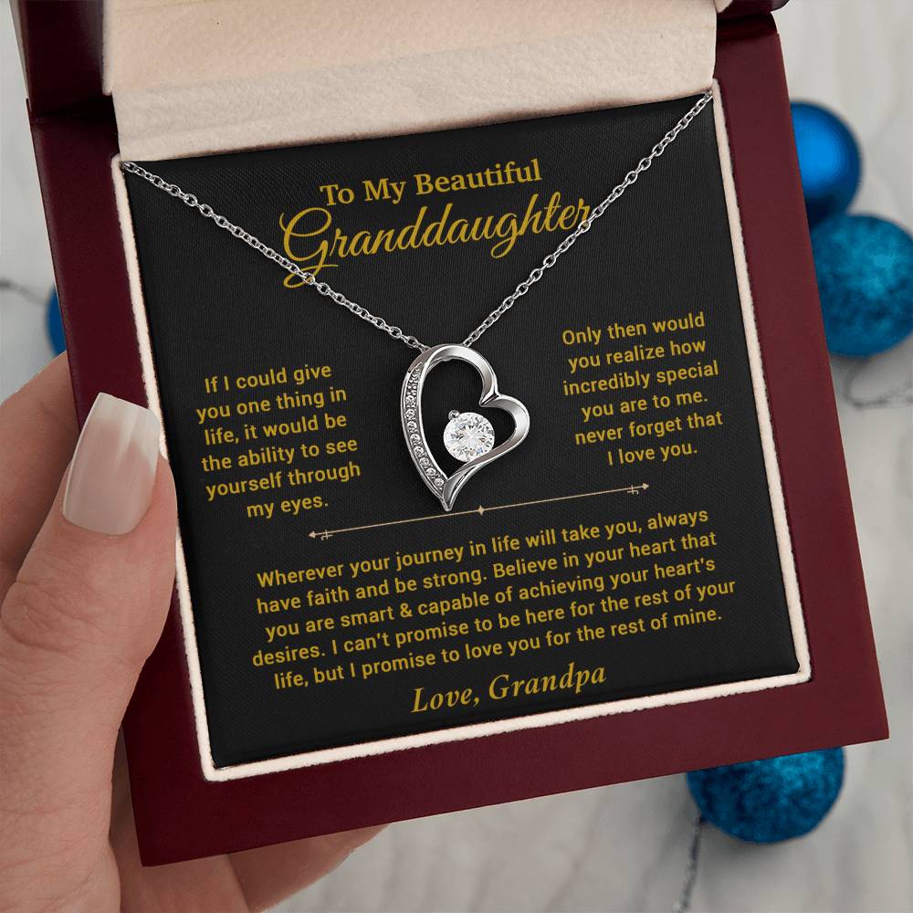 To My Granddaughter Necklace, Birthday Gift For Granddaughter, Birthday Gifts