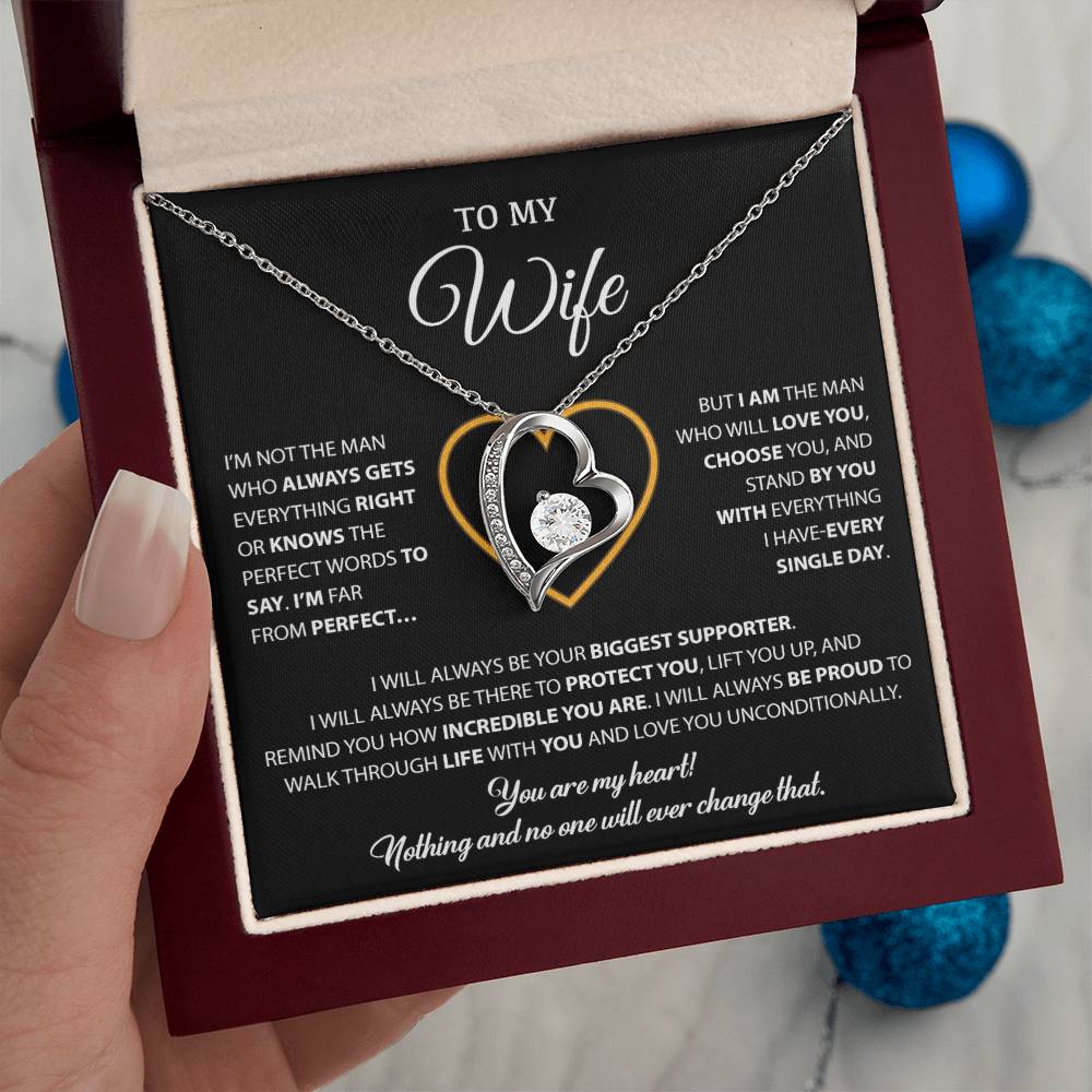 To My Wife Necklace, Gift For Wife, Anniversary Gift For Wife, Necklace For Wife 14_1_Black