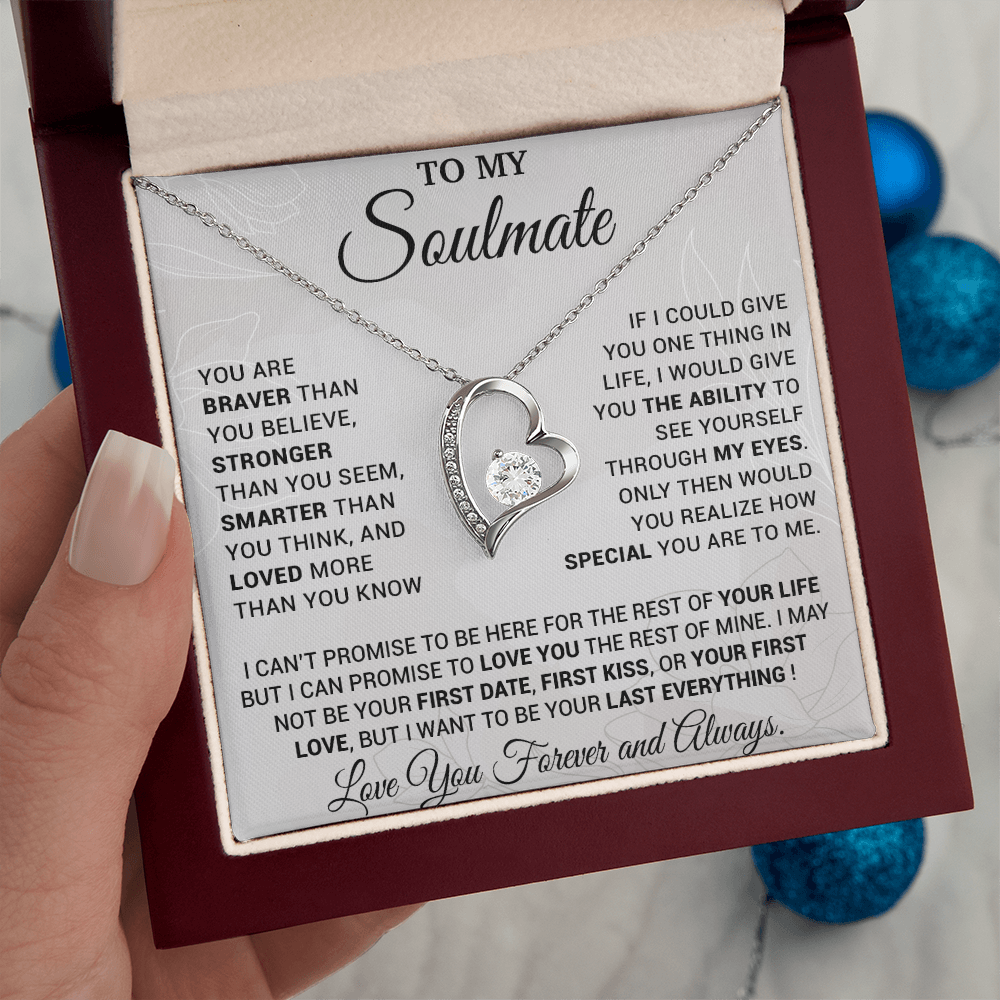 To My Soulmate Necklace, Necklace Gift, Soulmate Gift, Soulmate Jewelry
