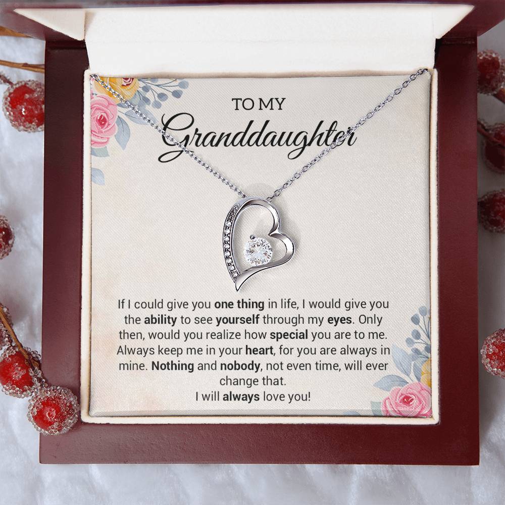 To My Granddaughter Necklace Gift, Granddaughter Jewelry From Grandma Birthday