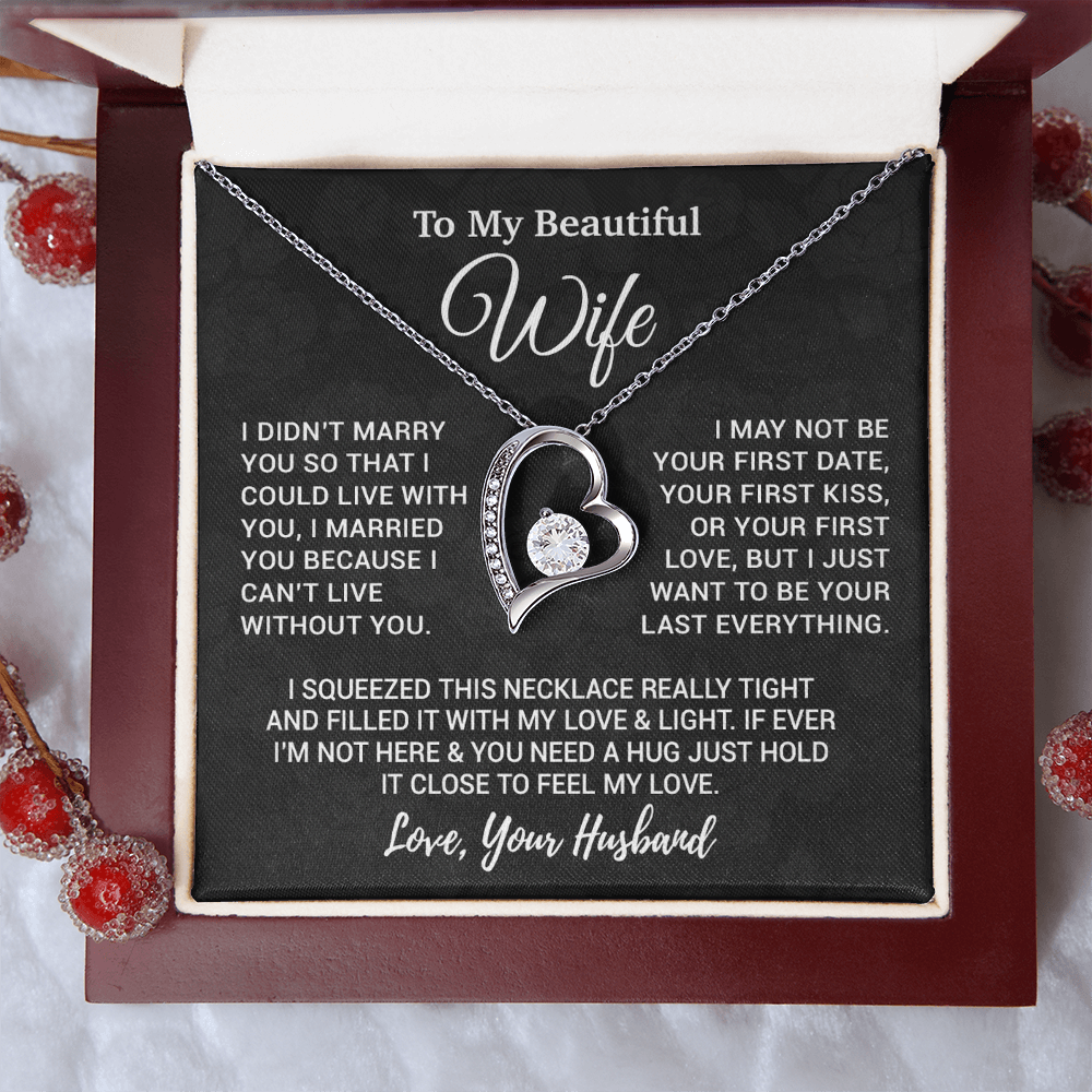 To My Wife Necklace, Christmas Gifts For Women, Anniversary Gift For Wife 23_9_Black