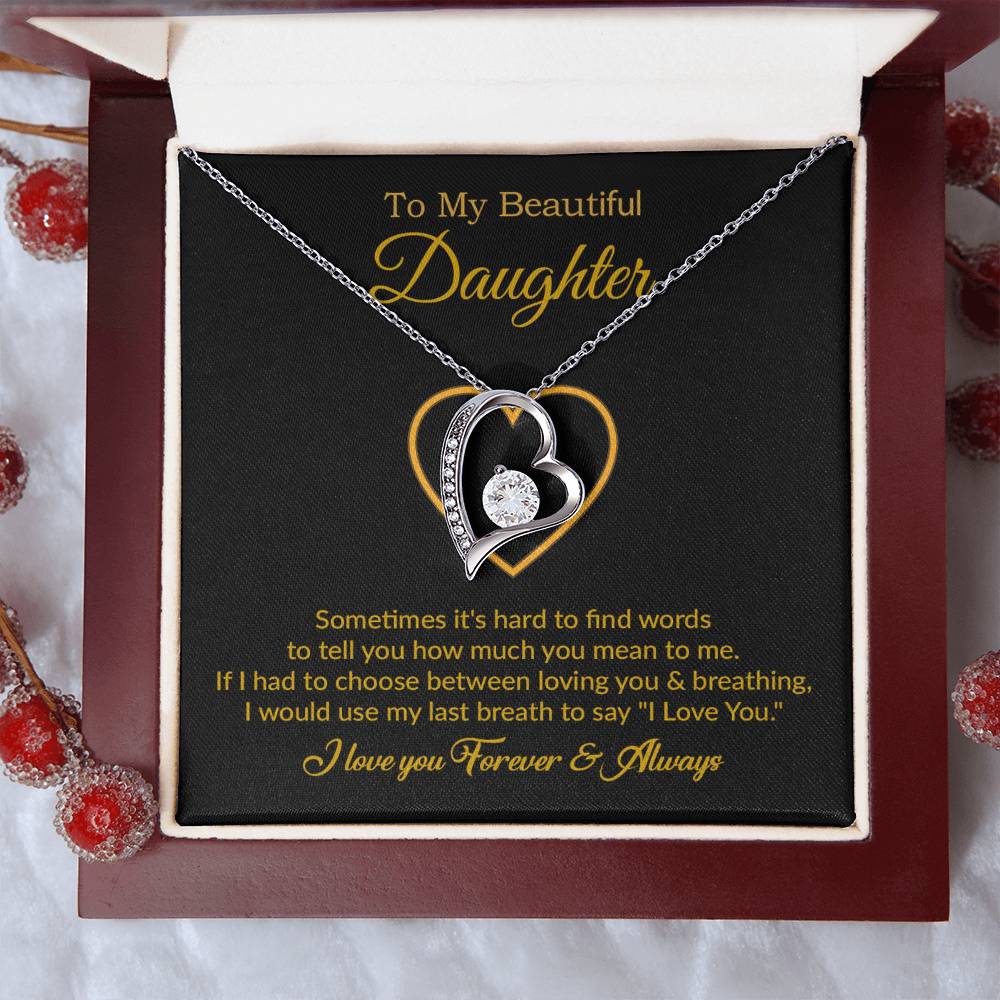 To My Daughter Necklace, Gift For Daughter From Dad, Daughter Father Necklace 22_7_Gold