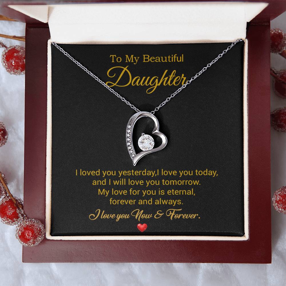 To My Daughter Necklace, Gift For Daughter From Dad, Daughter Father Necklace 30_7_Gold