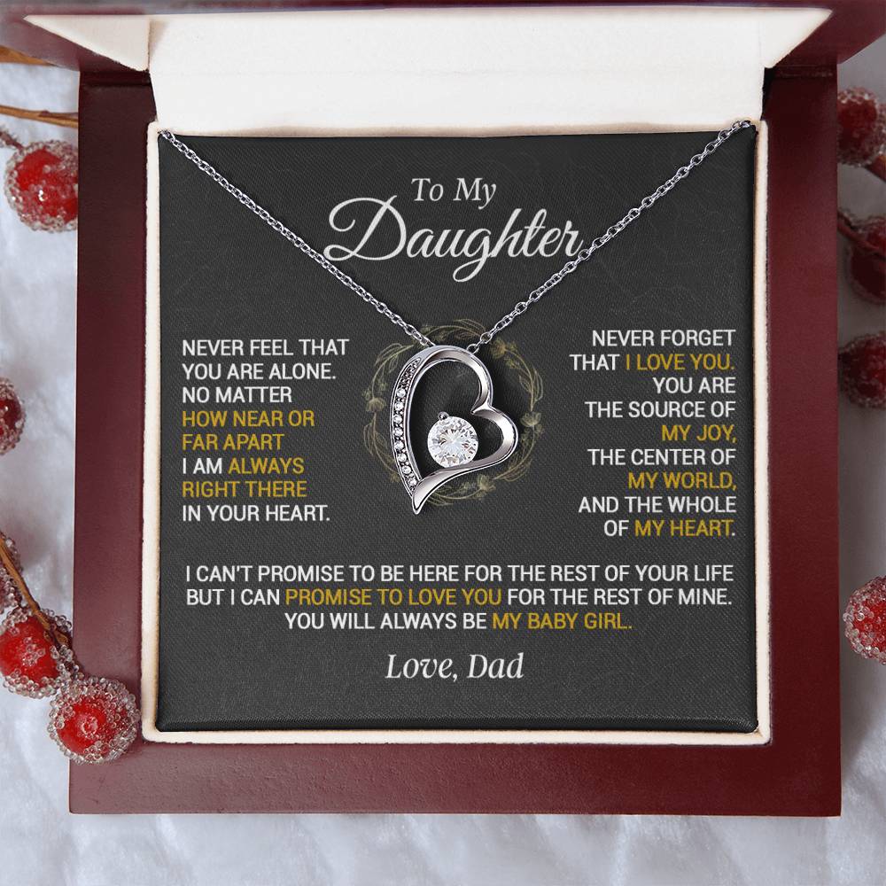 To My Daughter Necklace, Gift for Daughter from Dad, Daughter Father Necklace 23_1