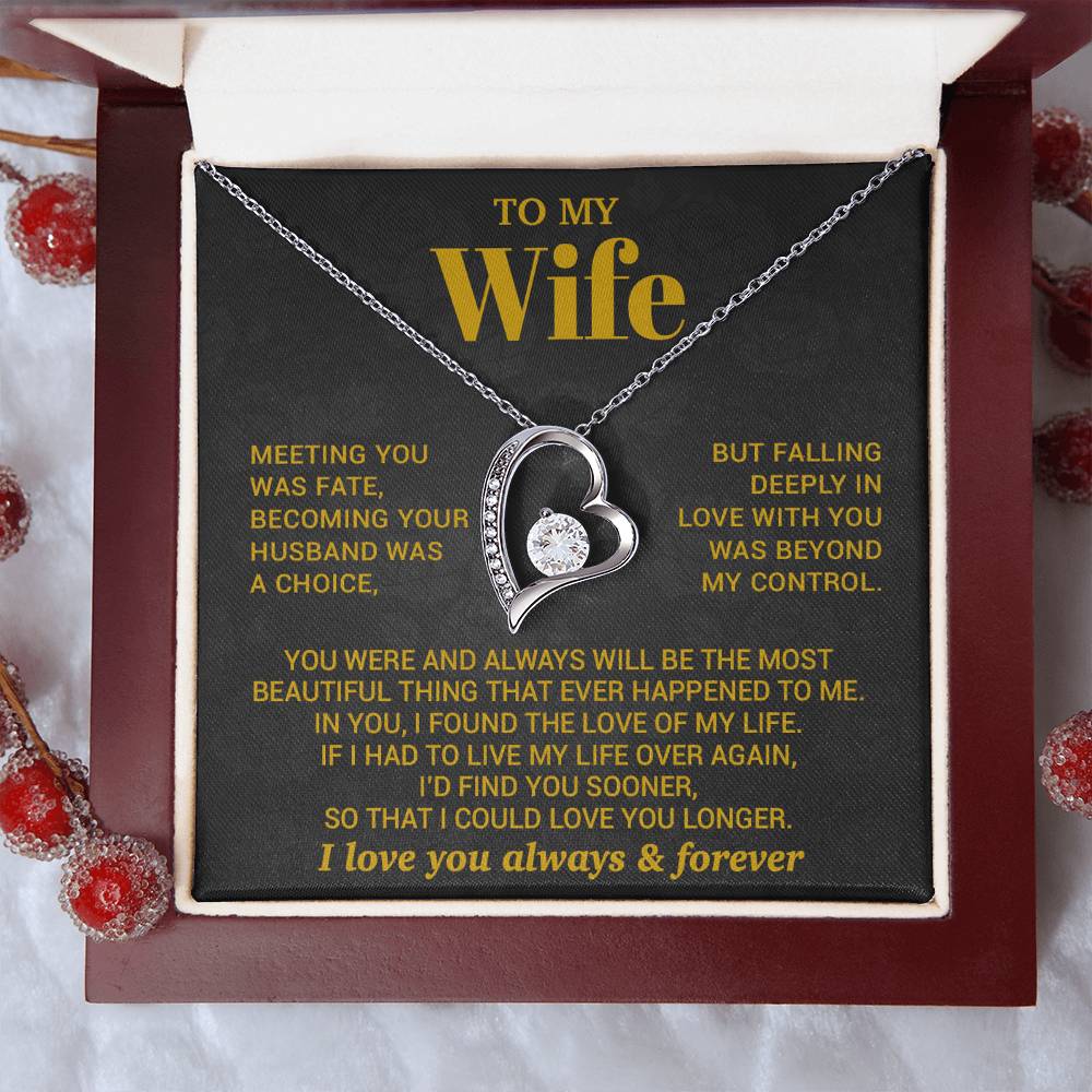 To My Wife Necklace, Christmas Gifts For Women, Anniversary Gift For Wife 7_10_Gold