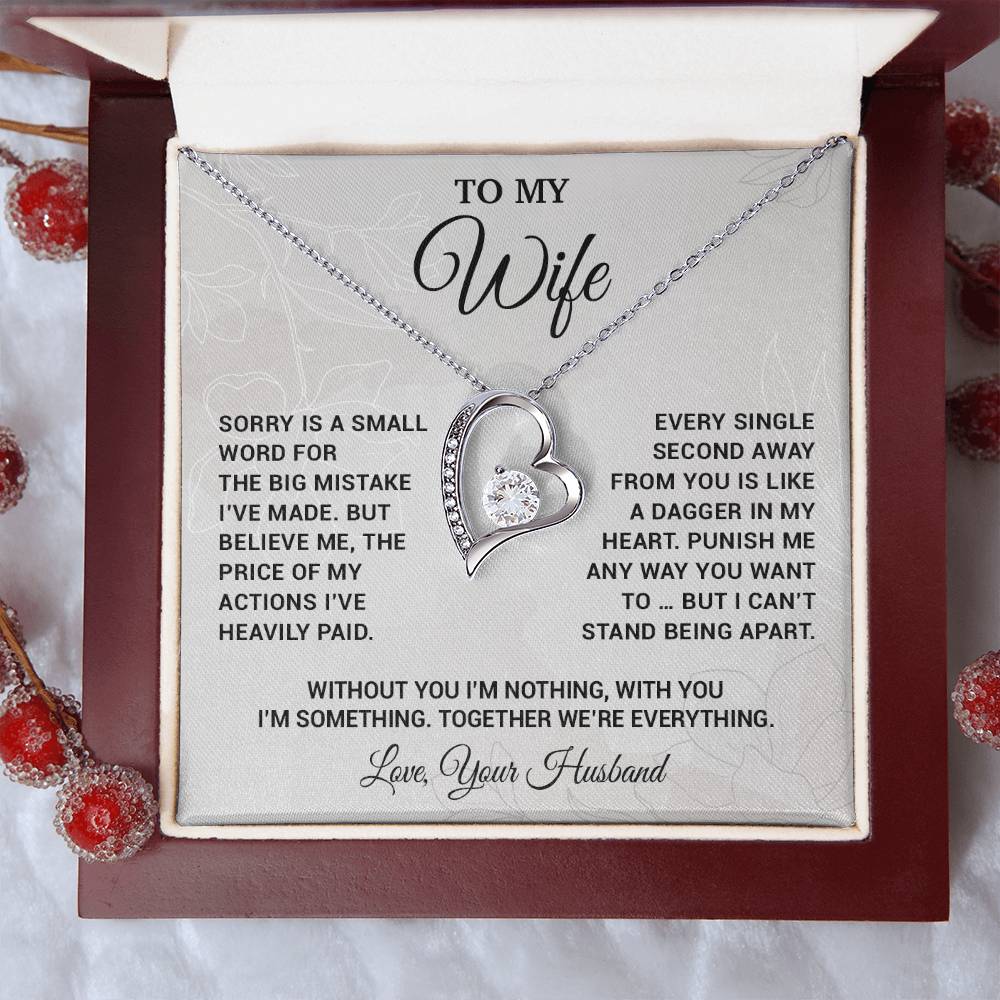 To My Wife Necklace, Christmas Gifts For Women, Anniversary Gift For Wife 16_10_White