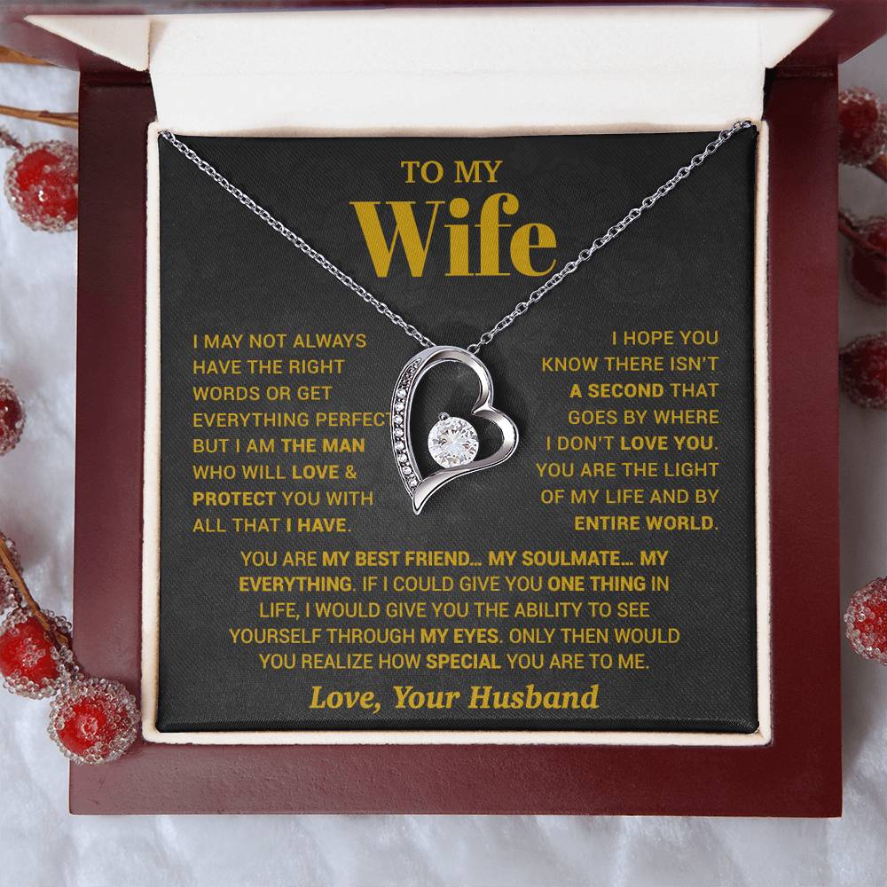 To My Wife Necklace, Christmas Gifts For Women, Anniversary Gift For Wife 13_10_Gold