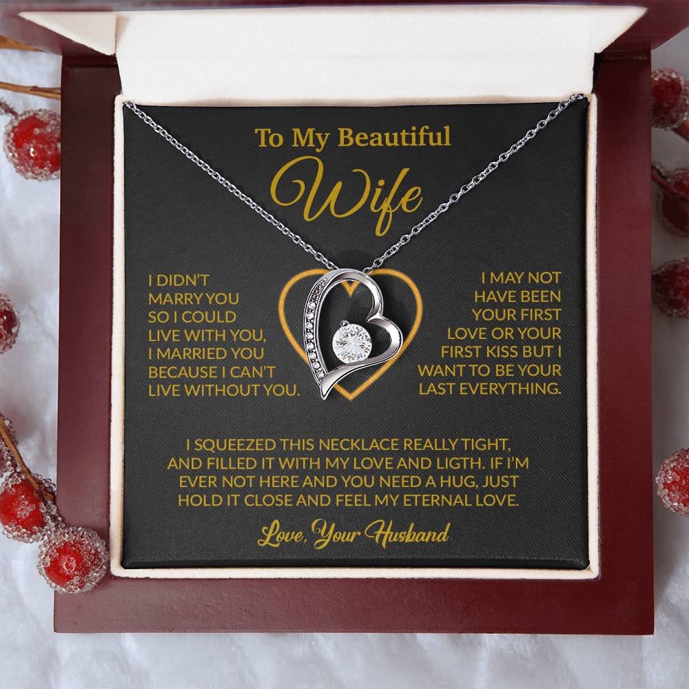To My Wife Necklace, Gift For Wife, Anniversary Gift For Wife, Necklace For Wife 23_2_Gold