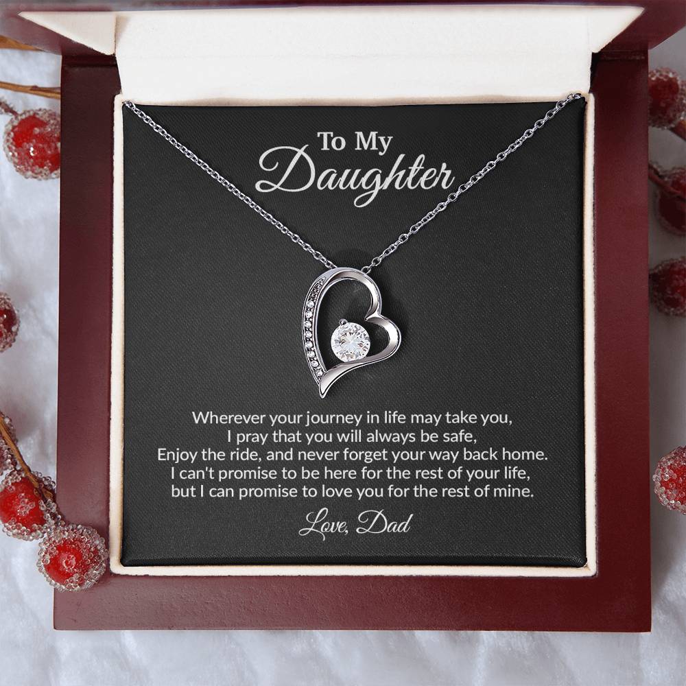 To My Daughter Necklace, Gift for Daughter from Dad, Father Daughter Necklace