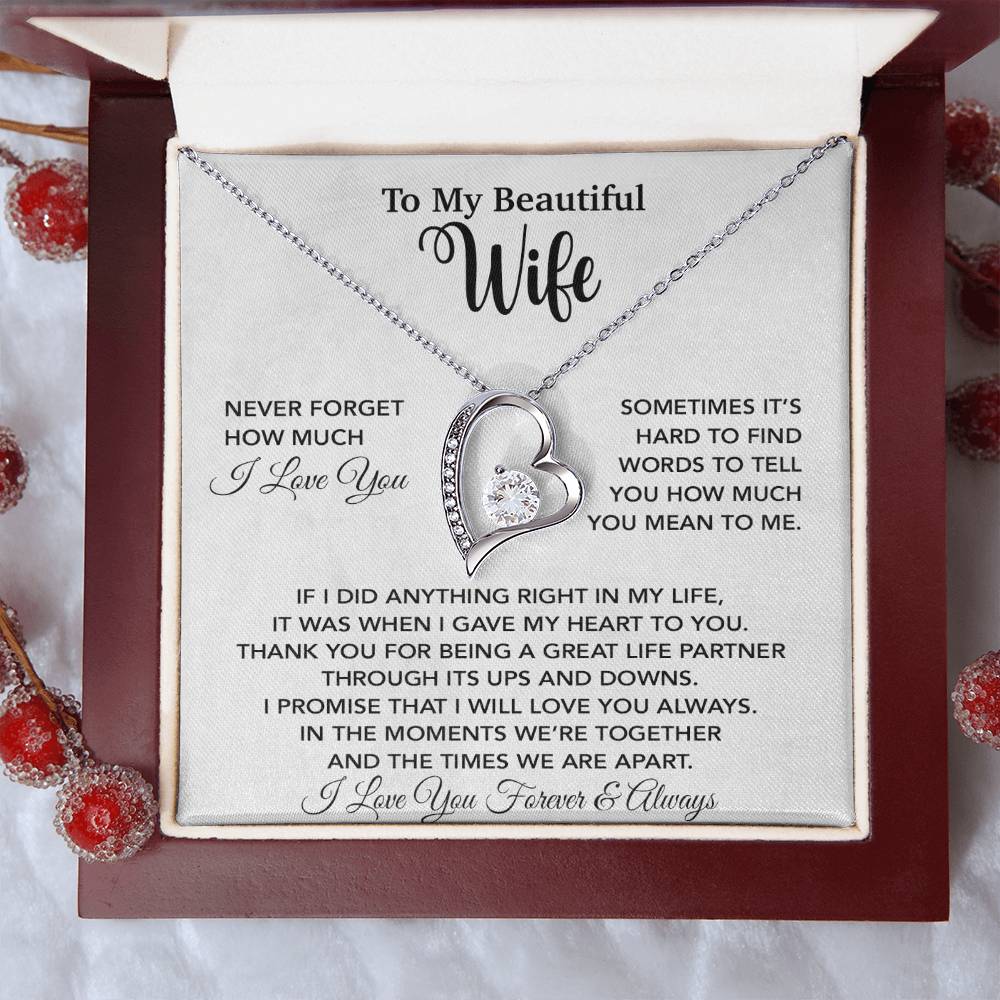 To My Wife Necklace, Christmas Gifts For Wife, Anniversary Cute Gift For Wife_White_25_9