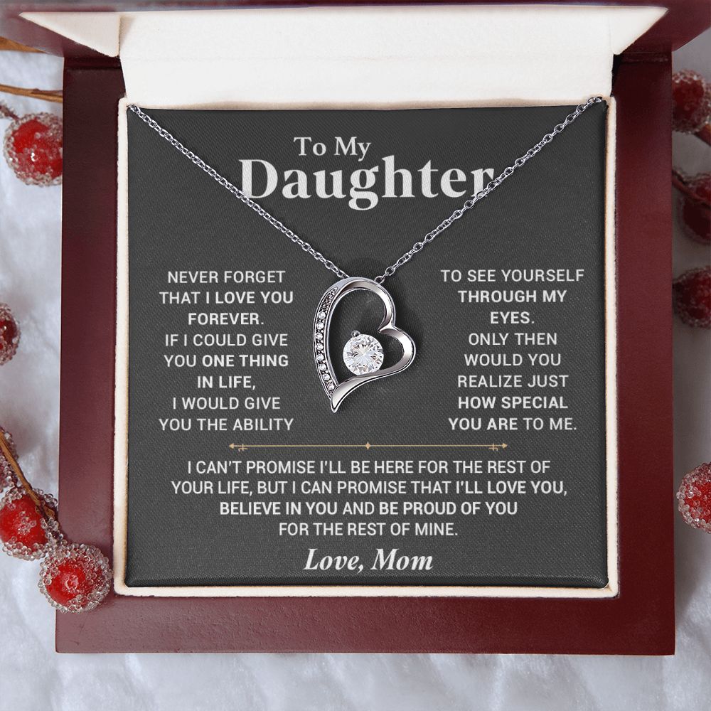 To My Daughter Necklace, Daughter Gift From Mom, Birthday Gift for Daughter44