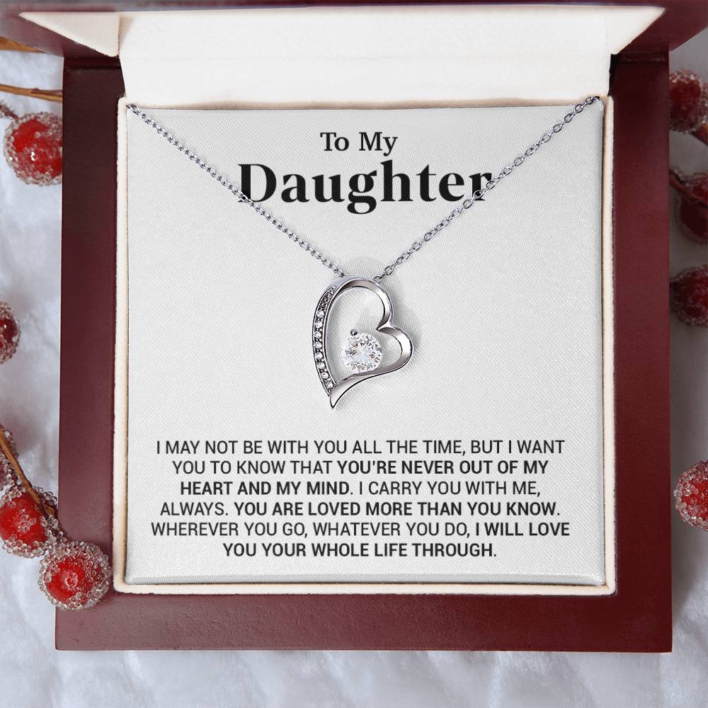 To My Daughter Necklace, Daughter Father Necklace, Daughter Gift From Dad, Mom77