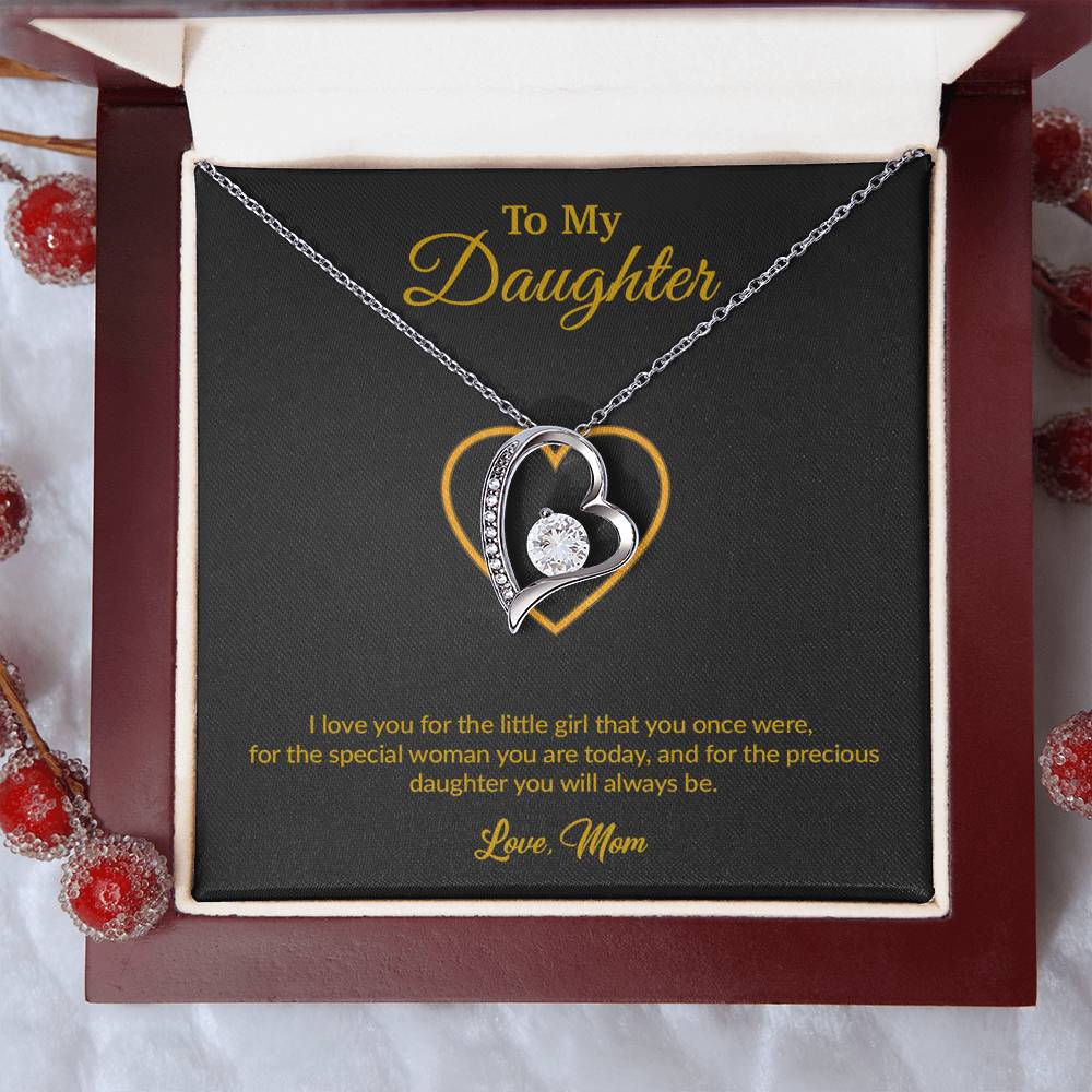 To My Daughter Necklace, Gift for Daughter from Mom, Mother Daughter Necklace 11_8_Gold