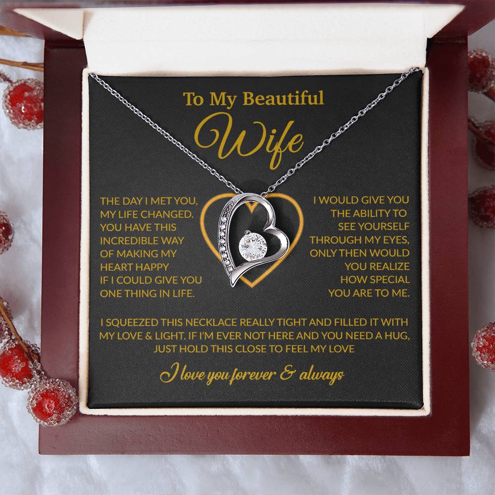 To My Wife Necklace, Gift For Wife, Anniversary Gift For Wife, Necklace For Wife 23_1_Gold