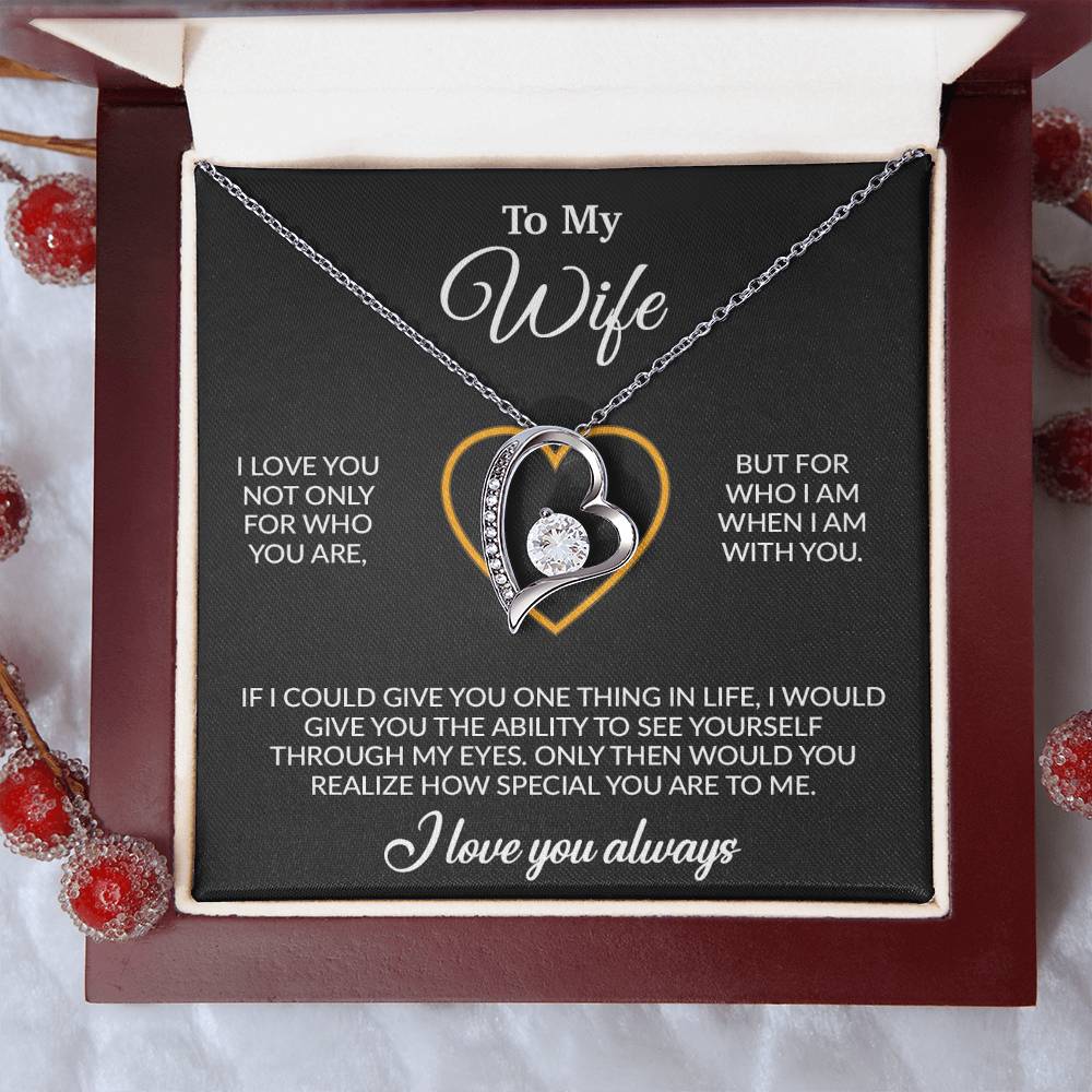 To My Wife Necklace, Gift For Wife, Anniversary Gift For Wife, Necklace For Wife 10_6_Black
