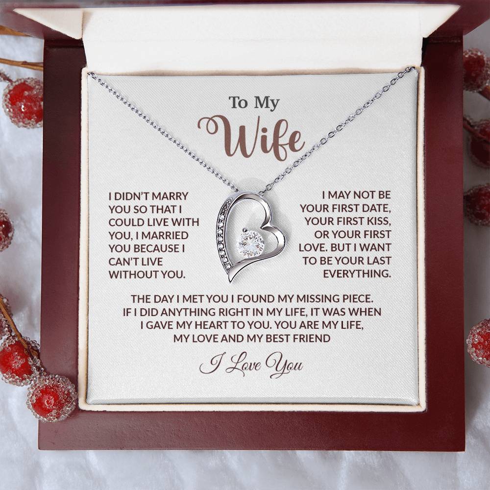 To My Wife Necklace, Wife Gift From Husband, Wife Husband Necklace, Christmas Gift 18_9