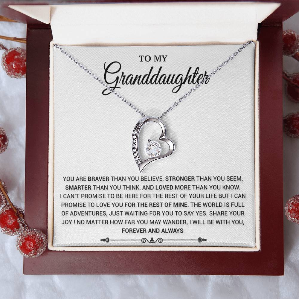 To My Granddaughter Necklace, Birthday Gift For Granddaughter, Birthday Gifts 21_8