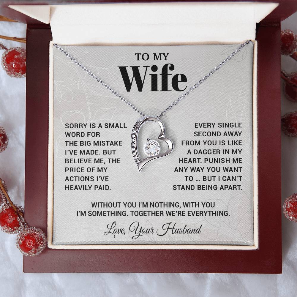 To My Wife Necklace, Christmas Gifts For Women, Anniversary Gift For Wife 15_10_White