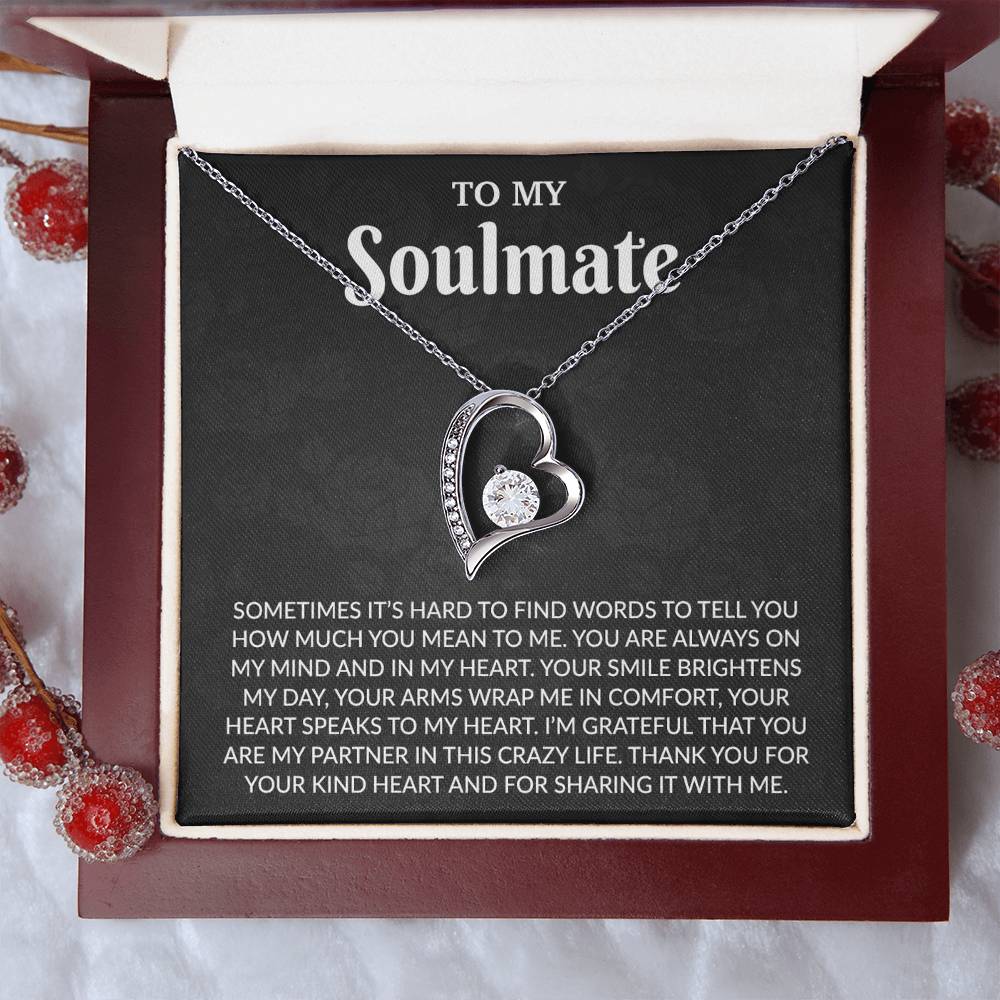 To My Soulmate Necklace, Anniversary Gift for Her, Gifts for Wife, Gifts for Girlfriend