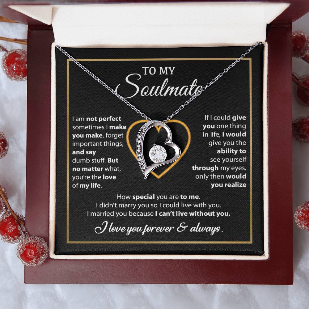 To My Soulmate Necklace, Gift For Wife From Husband, Valentines Gift For Wife 11_2_Black