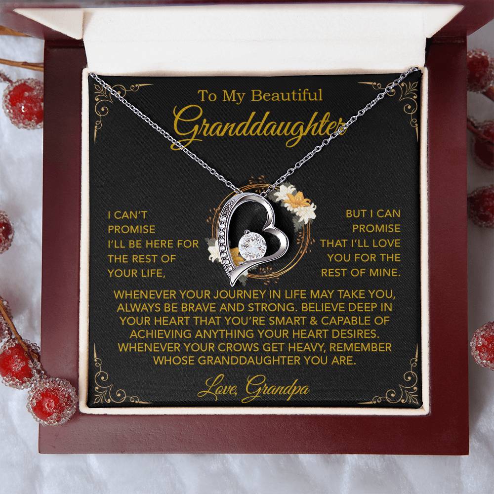 To My Granddaughter Necklace, Xmas Birthday Gift For Granddaughter From Grandpa 24_9