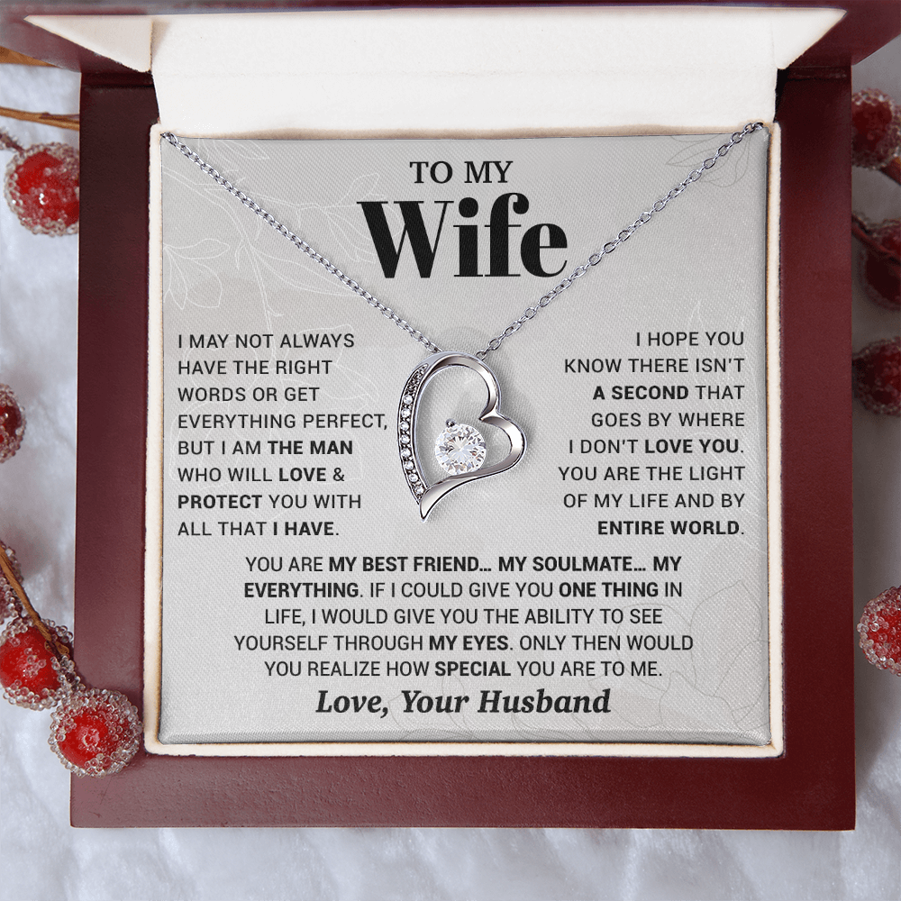 To My Wife Necklace, Christmas Gifts For Women, Anniversary Gift For Wife 13_10_White