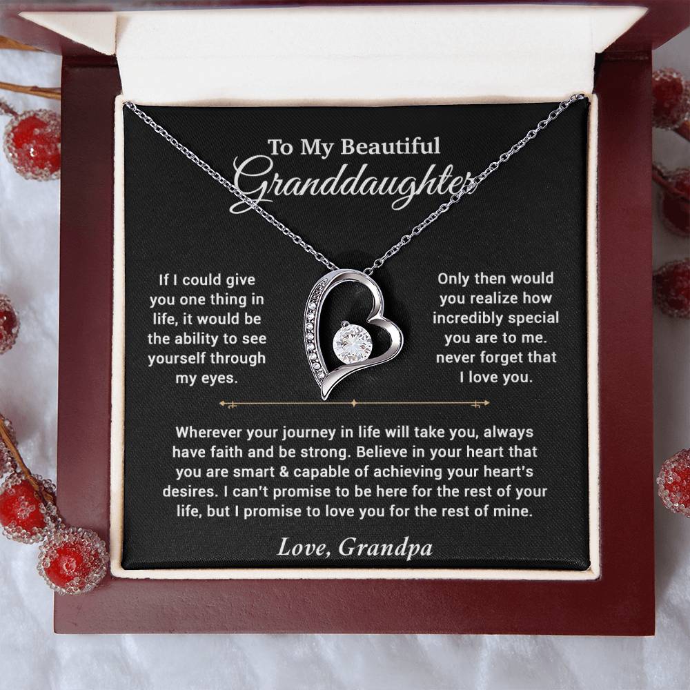 To My Granddaughter Necklace, Birthday Gift For Granddaughter, Birthday Gifts