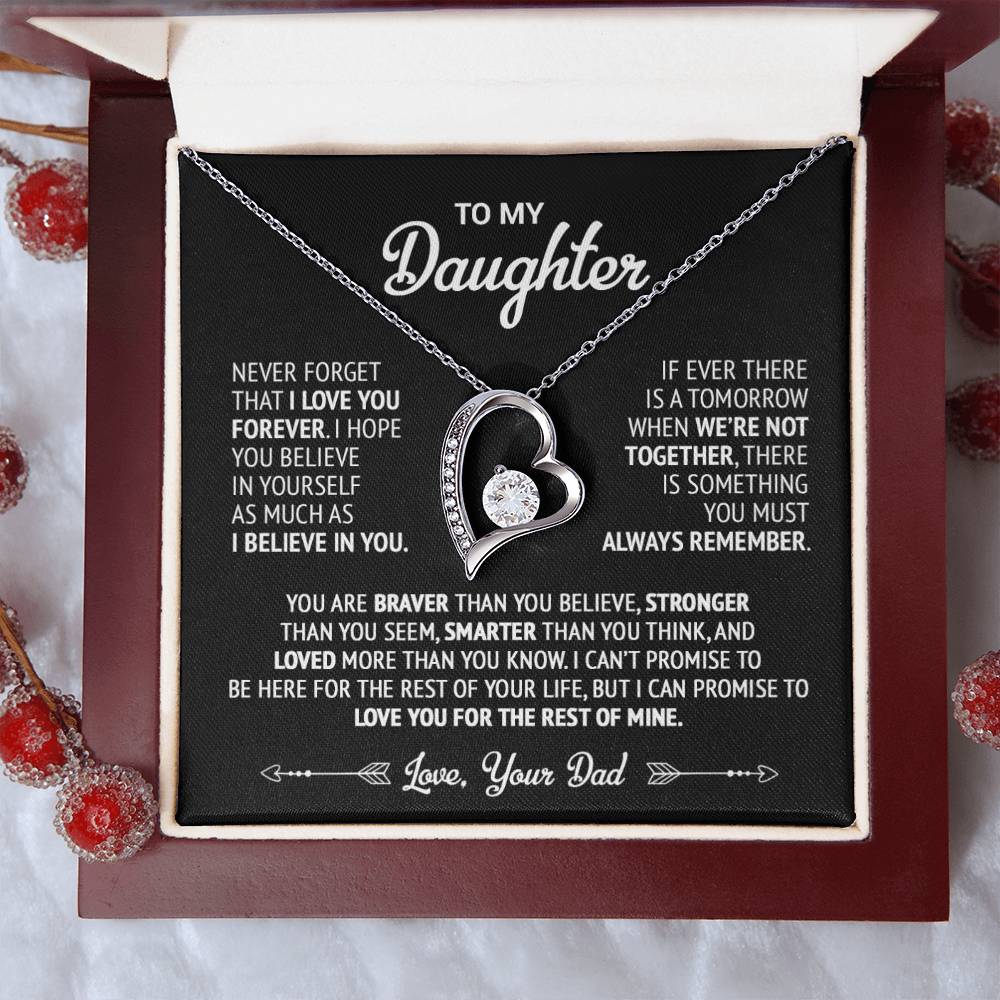 To My Daughter Necklace, Daughter Father Necklace, Daughter Gift From Dad1