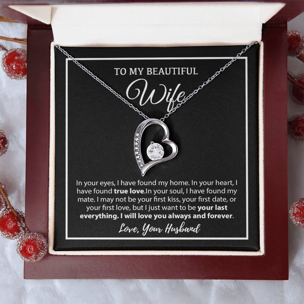 To My Wife Necklace, Christmas Gifts For Women, Anniversary Gift For Wife 18_12_White