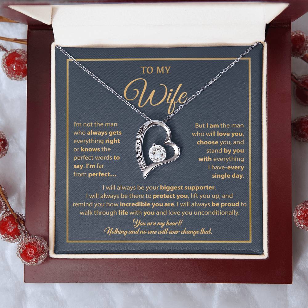To My Wife Necklace, Gift For Wife, Anniversary Gift For Wife, Necklace For Wife 5_1_Blue