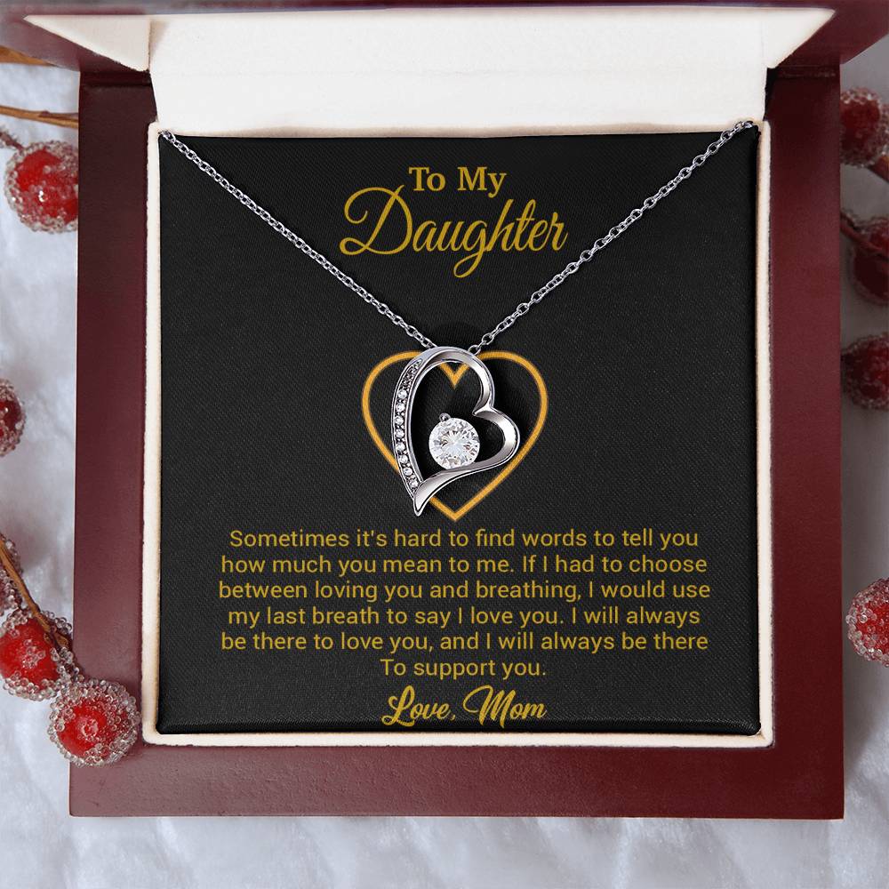 To My Daughter Necklace, Gift for Daughter from mom, Daughter mother Necklace 31_3_Gold