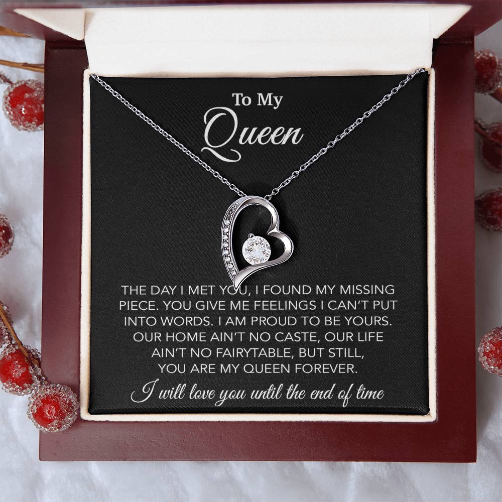 To My Queen Necklace, Anniversary Gift For Wife, Girlfriend Necklace, Birthday Gift For Wife 14_2
