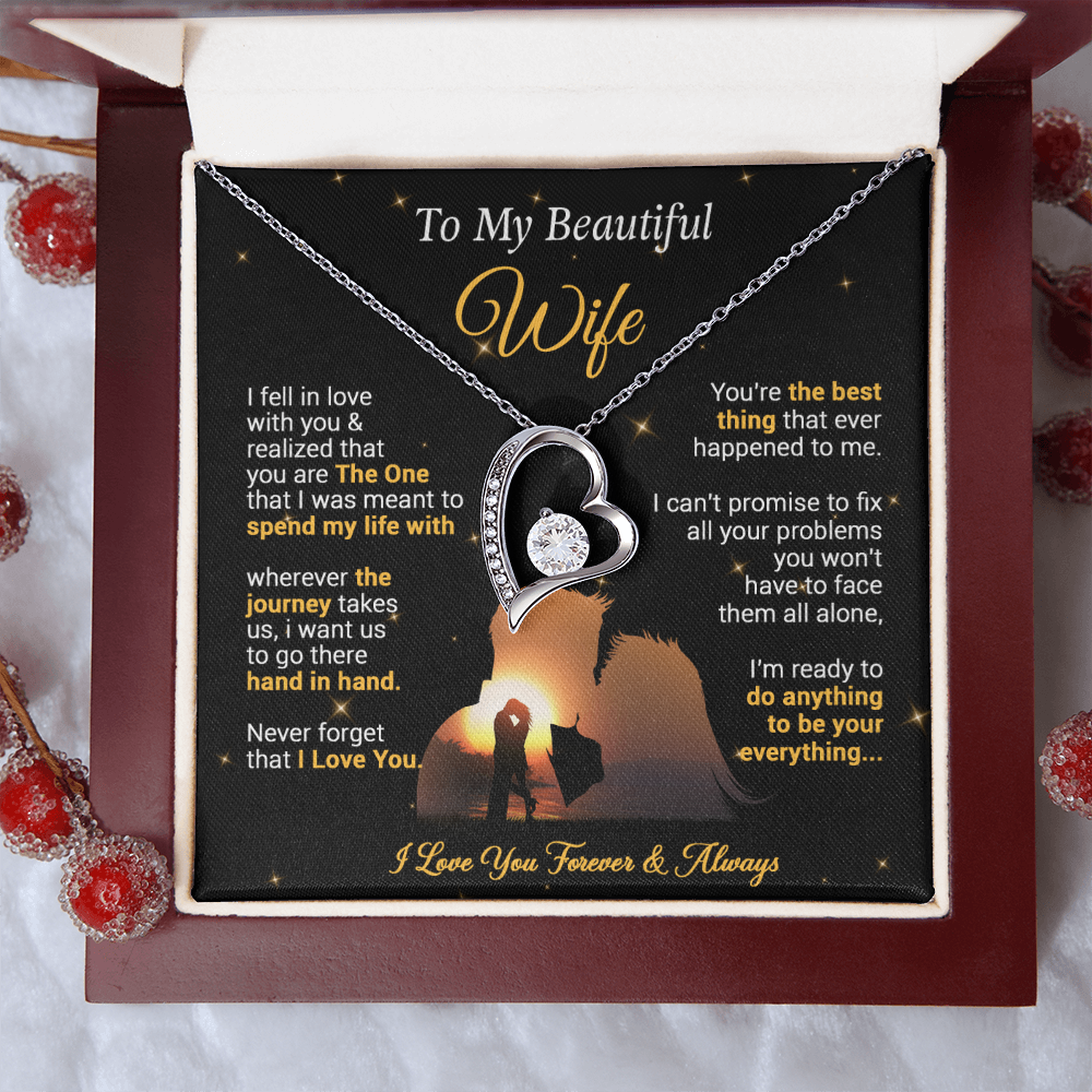 To My Wife Necklace, Gift For Wife Girlfriend From Husband, Valentines Day.png