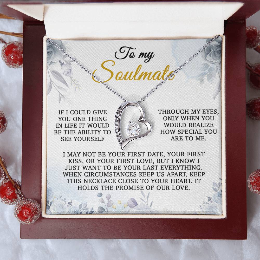 To My Soulmate Gift, Gift for Wife, Girlfriend Necklace, Anniversary Gift, Soulmates Gift