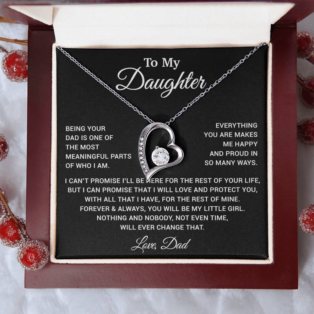 To My Daughter Necklace, Gift for Daughter from Dad, Father Daughter Necklace