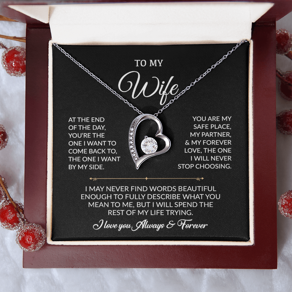 To My Wife Necklace, Gift For Wife, Anniversary Gift For Wife, Necklace For Wife