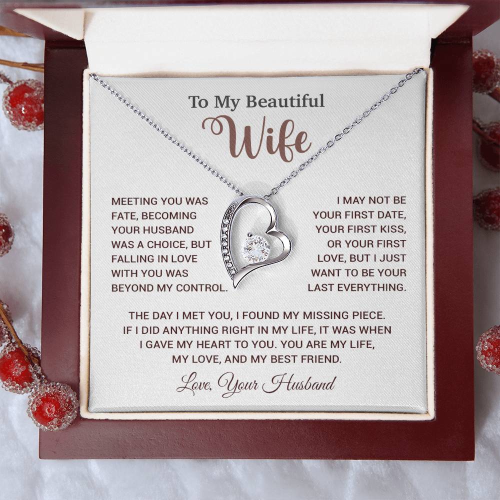 To My Wife Necklace, Wife Gift From Husband, Wife Husband Necklace, Christmas Gift 13_10
