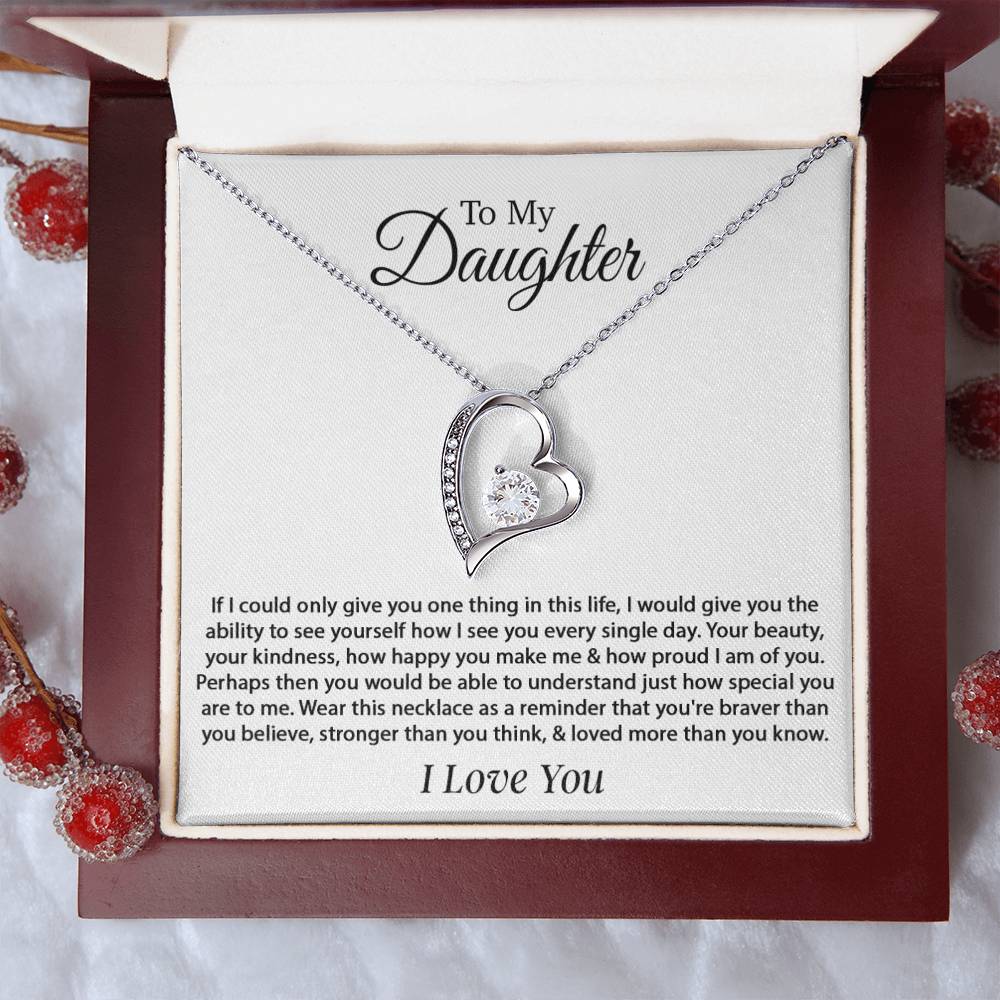 To My Daughter Necklace, Daughter Father Necklace, Daughter Xmas Gift from Dad