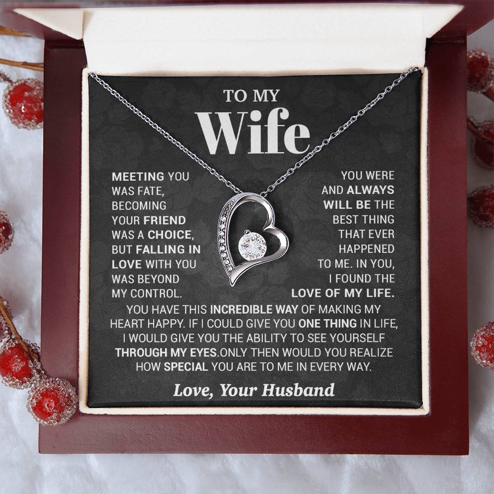 To My Wife Necklace, Meeting You Was Fate Love, Your Husband, Best Necklace