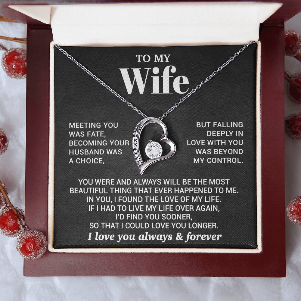 To My Wife Necklace, Christmas Gifts For Women, Anniversary Gift For Wife 7_10_Black