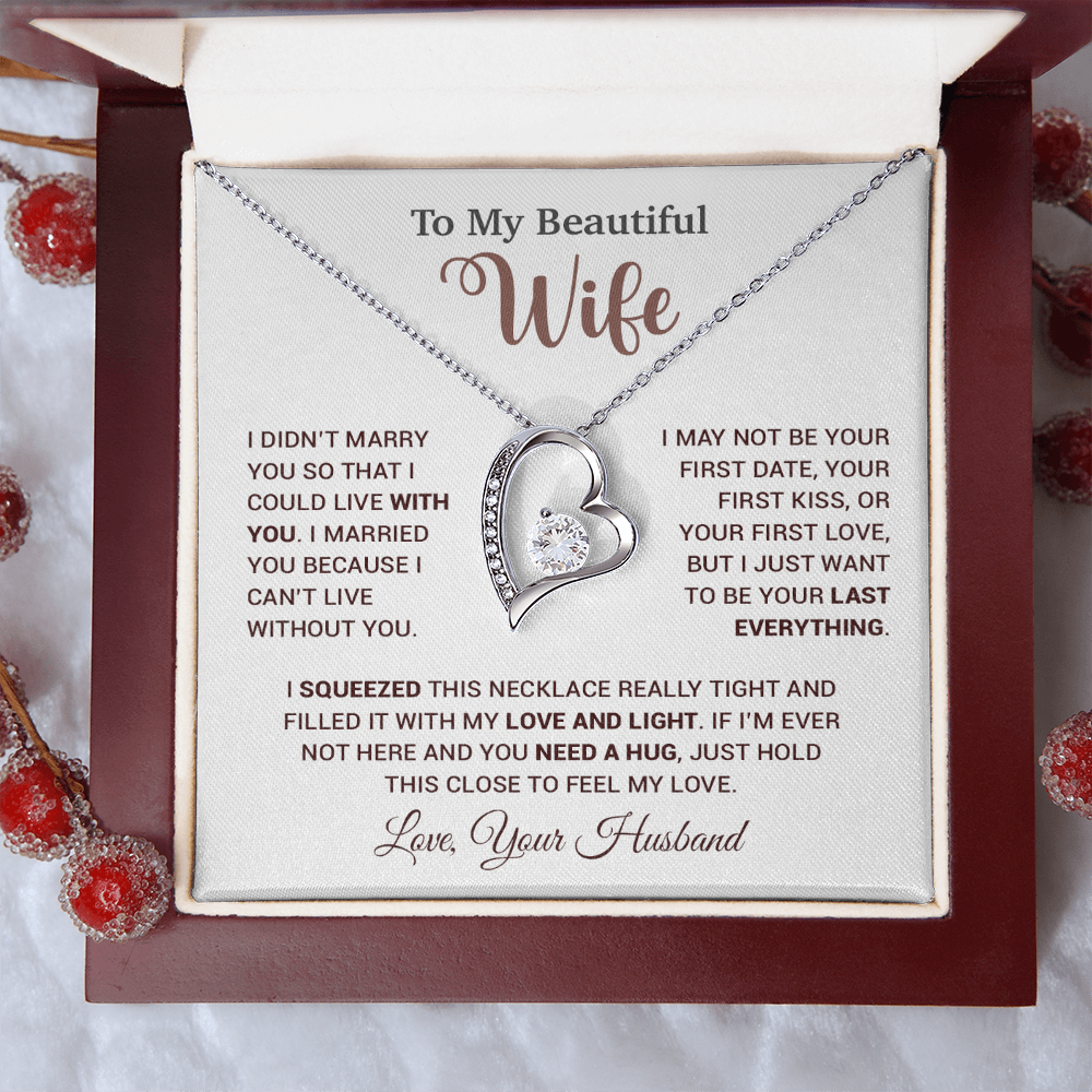 To My Wife Necklace, Wife Gift From Husband, Wife Husband Necklace, Christmas Gift 25_9