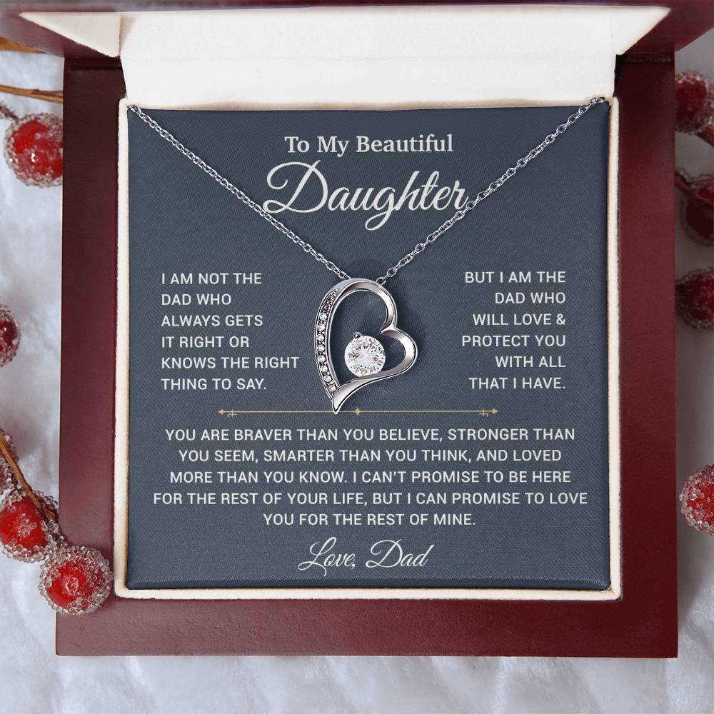 To My Daughter Necklace, Gift for Daughter from Dad, Father Daughter Necklace