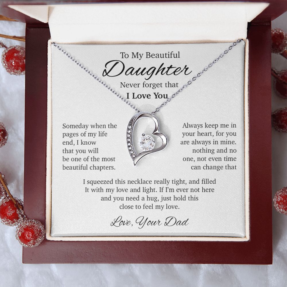 To My Daughter Necklace, Daughter Gift, Gift From Dad, Gift For Her