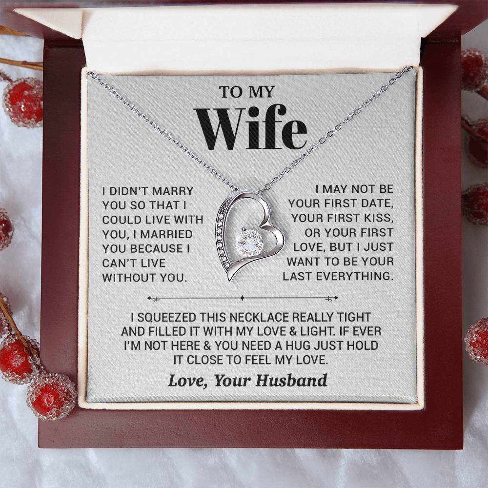 To My Wife Necklace, Christmas Gifts For Women, Anniversary Gift For Wife 27_9_White